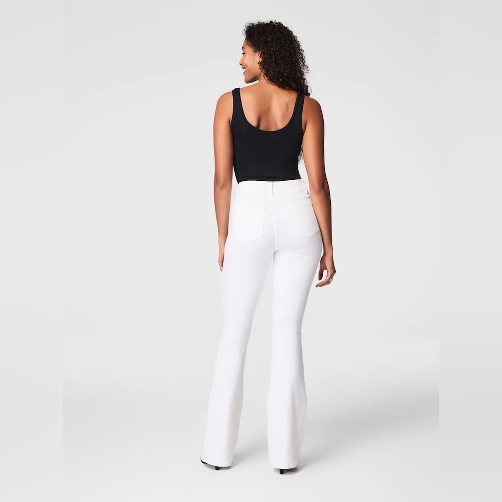 SPANX White Lycra Flare Jeans size 8 NWT